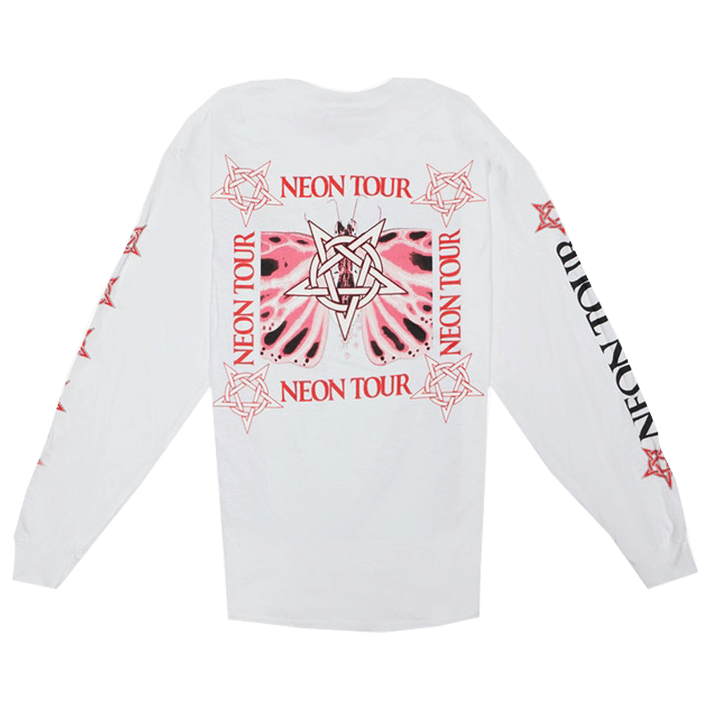 Playboi Carti Merch Playboi Carti Neon Tour Longsleeve White - Playboi ...